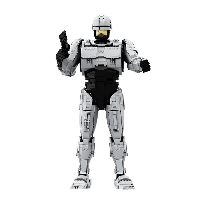 Gobricks MOC Robocop Robot Mechanical War Police Action Movie Figure Model Building Block Educationa