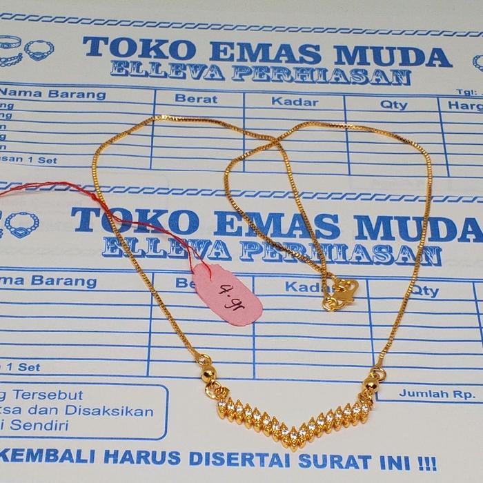 KALUNG VUJI PERHIASAN WANITA BERLAPIS EMAS MUDA TERMURAH