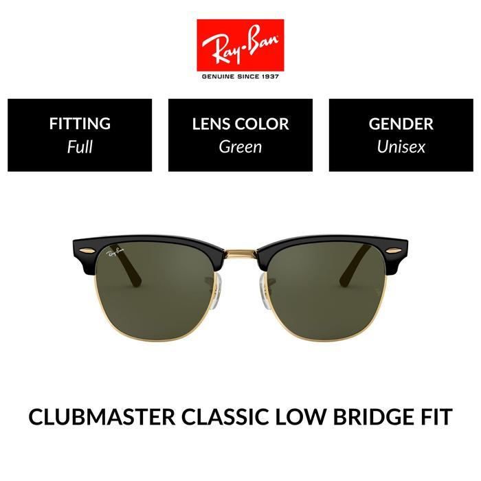 RAY-BAN CLUBMASTER | RB3016F W0365 | Full Fit | Kacamata Hitam | 55mm