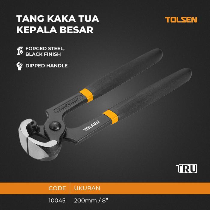 Tang Catut / Kakak tua CARPENTER'S PINCER 8" / Tang Bison Kepala Besar 10045 TOLSEN