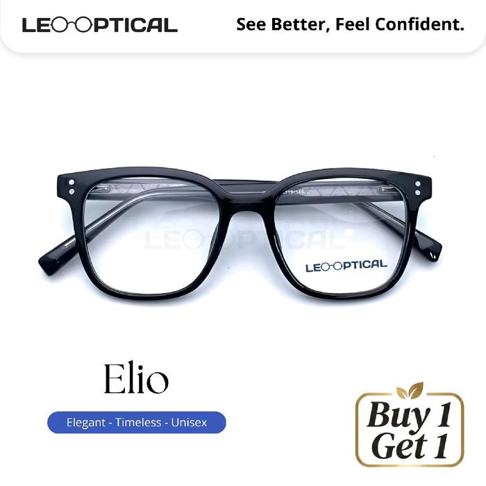(Buy 1 Get 1) ELIO FRAME KACAMATA PHOTOCOMIC Bisa lensa minus / plus / cylinder 3353