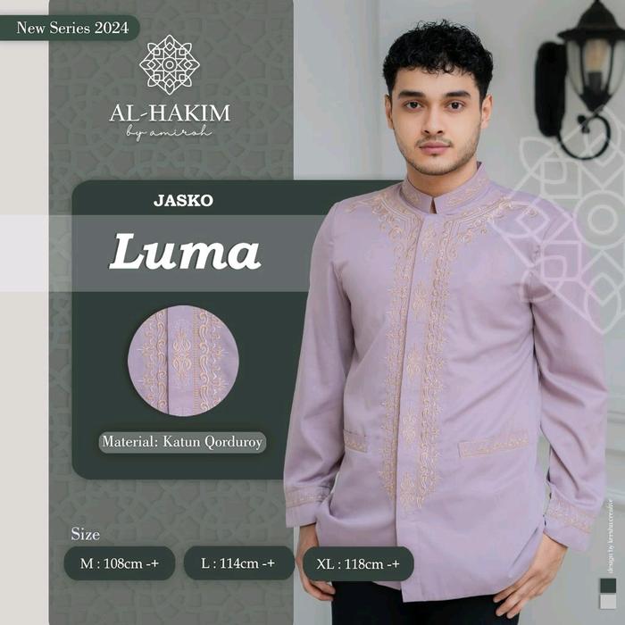 Jas Koko Jasko Luma Luna Premium Original by Al Hakim Bordir Muslim Nyaman Pria Dewasa