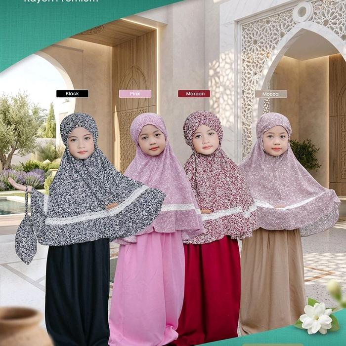 Mukena anak Aisha Ghina Fashion Bahan rayon premium harga terjangkau Nyaman Bisa Cod Muslim