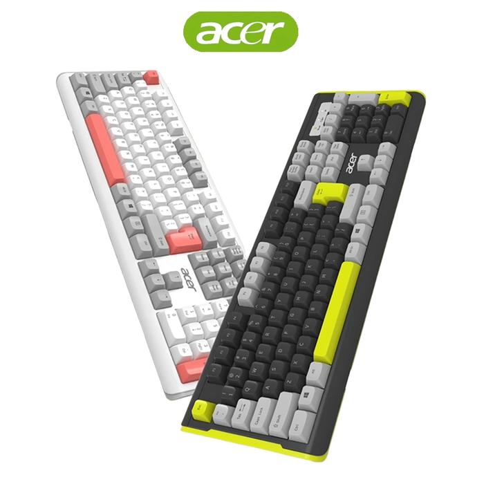 Acer RGB Wired Silent Keyboard Gaming Berkabel For Desktops & Laptops - 100% Original