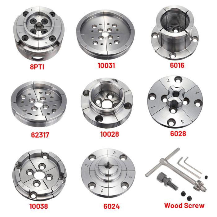 Reversible 3.5 Inch Wood Turning Chuck 1-Inch x 8TPI Thread Wood