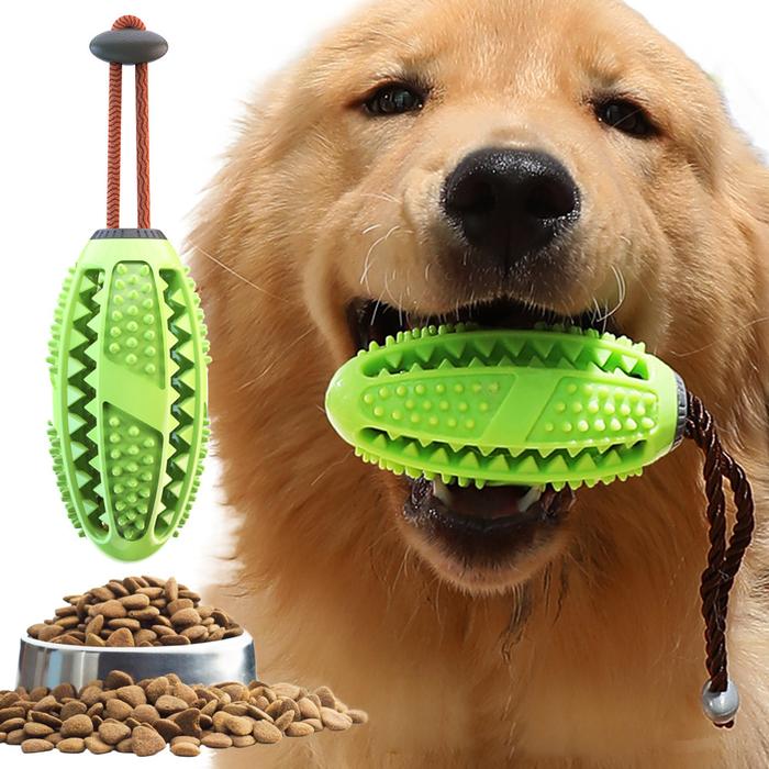 Dog IntereChew ToyNatural Rubber Ball Puppy Food Dispenser Ball