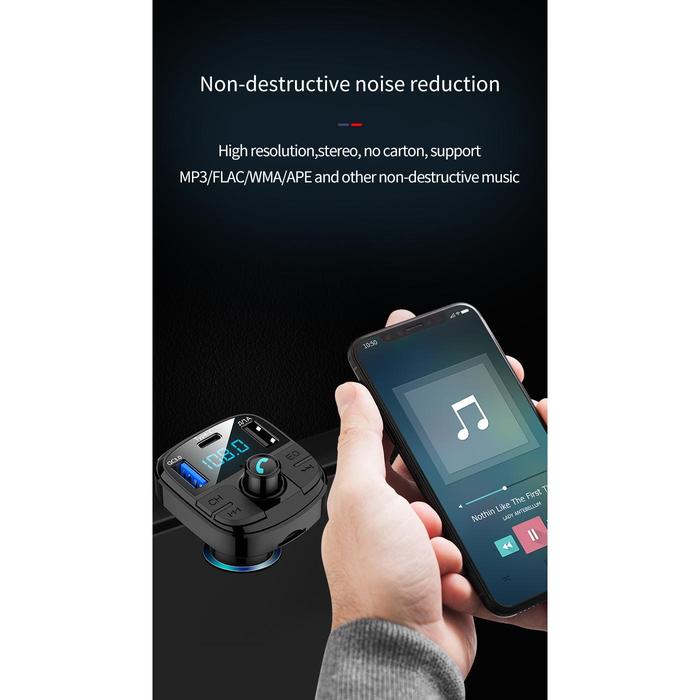 Mobil FM Transmitter Nirkabel Bluetooth Audio Mobil Kit Bluetooth