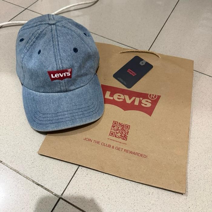 TOPI HAT TRUCKER CAP DENIM JEANS LVS LV'S ORIGINAL