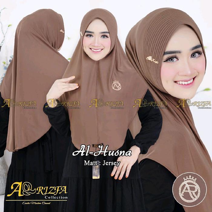 Jilbab Oval Al Husna ORIGINAL Arrizfa Kerudung Instan