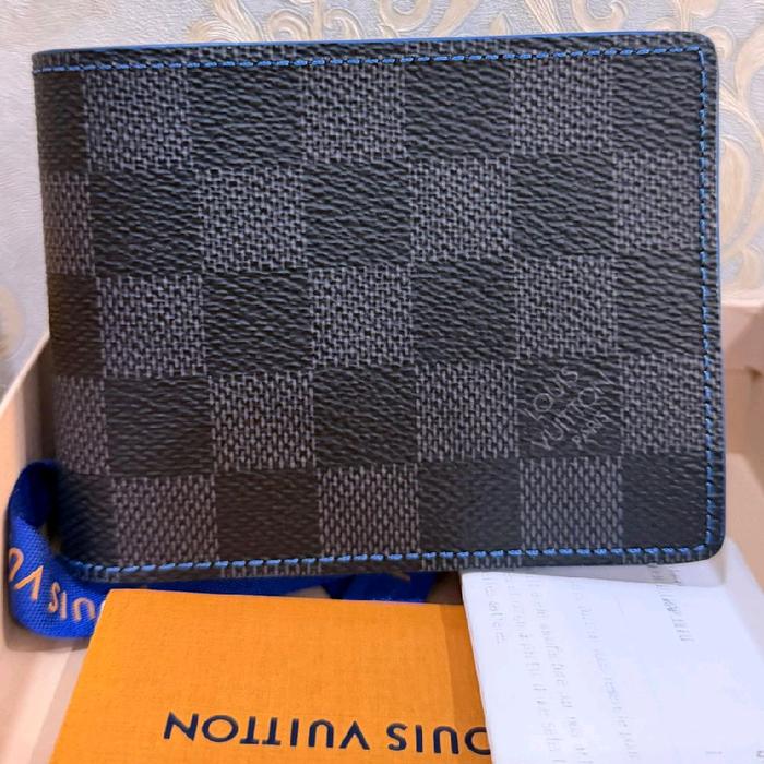 Louis Vuitton LV Slender wallet Blue Second Like New