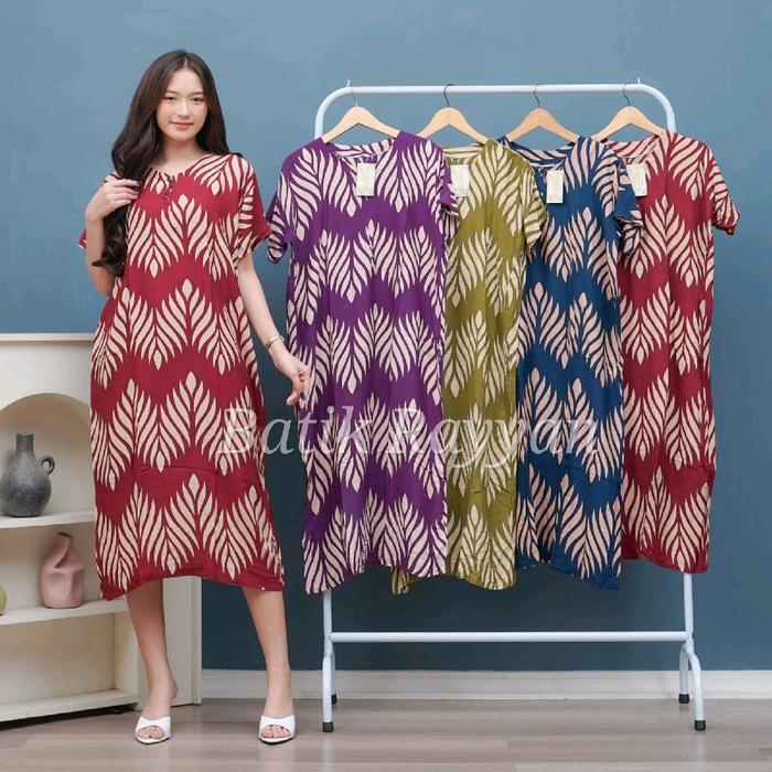 Cabutan 100 Dapat 4pcs || Daster Rayon Jumbo Lengan Pendek Busui Bumil Kancing Depan Lengan Pendek M