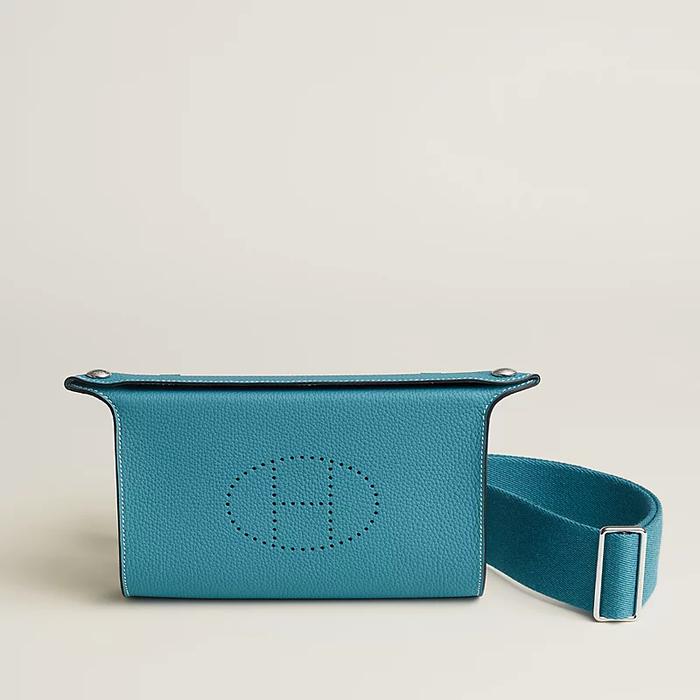 Tas Premium Wanita,Tas messenger,HERMES,Hermes Videpoches shoulder bag,blue