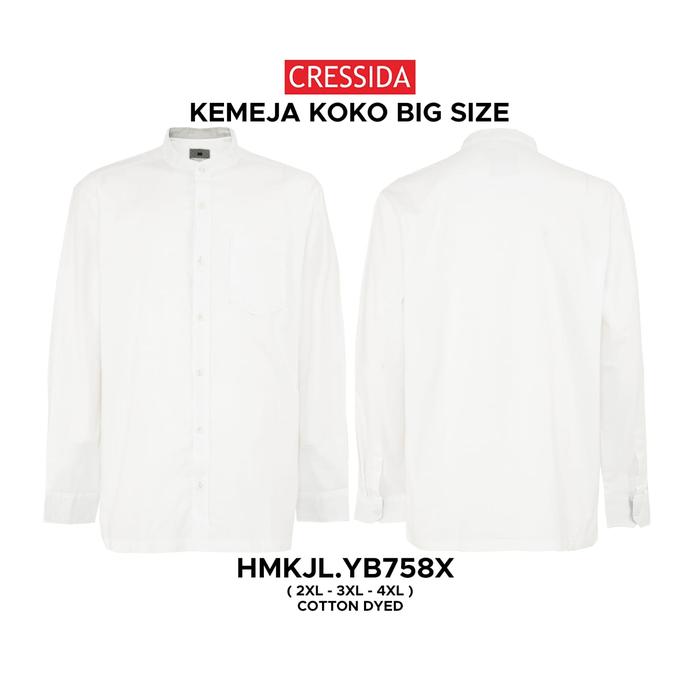 CRESSIDA - Kemeja Koko Big Size Putih Muslim Pria