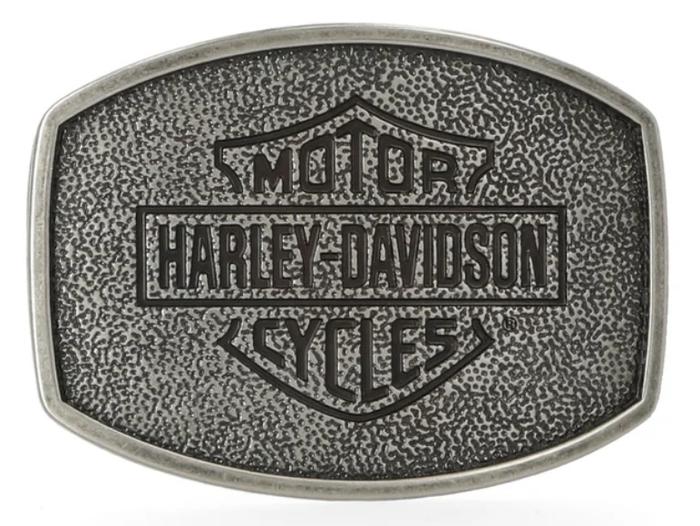 Harley-Davidson Men's Bar & Shield Plaque Belt Buckle β Antique Nickel Finish