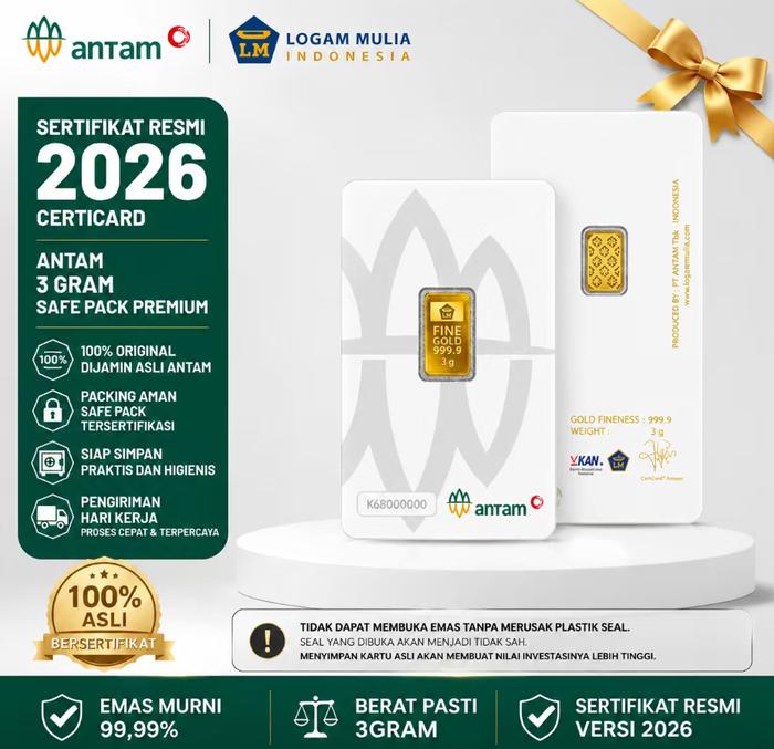 Emas Antam3 Gram Emas Logam Mulia Antam 3Gram LM Antam 3Gram Logam Mulia3Gram - 2026
