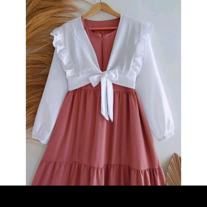 gamis outter kekinian,terbaru,banyak di cari,termurah,viral,teraris Dress Muslim Crinkle Airflow Put