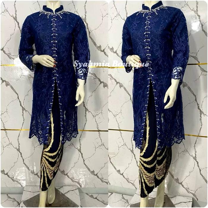 Kebaya Tunik Shanghai Payet / Tunik Brokat / Kebaya Modern / Kebaya Tile / Kebaya Favorite / Batik C