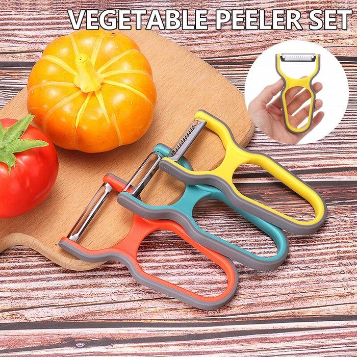 3Pcs Vegetable Peeler Set Potato Slicer Cabbage Grater Fruit Peeler