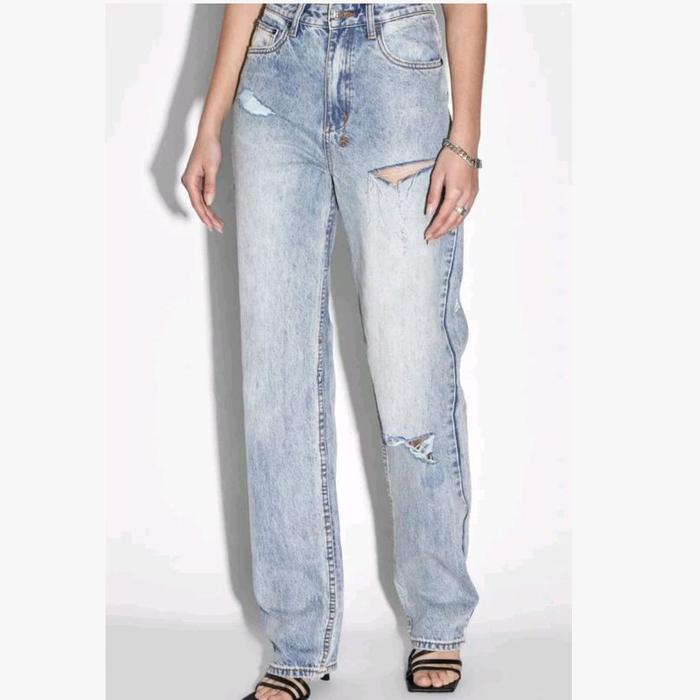 KSUBI WOMEN'S - KSUBI PLAYBACK SKREAM TRASHED - DENIM
