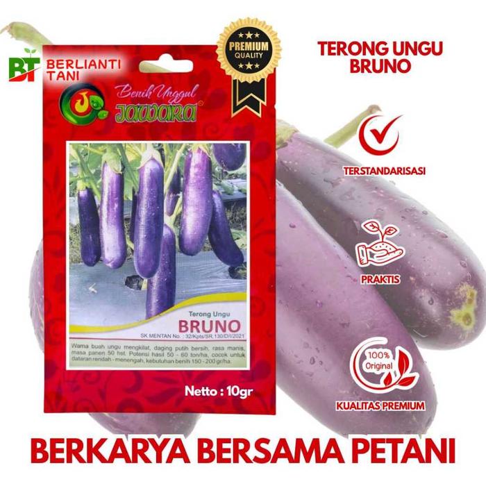 BENIH TERONG UNGU BRUNO PRODUK ASLI UNGGUL JAWARA ISI 10 GRAM