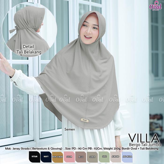 BERGO TALI JERSEY STRADA (VILLA) OVAL HIJAB
