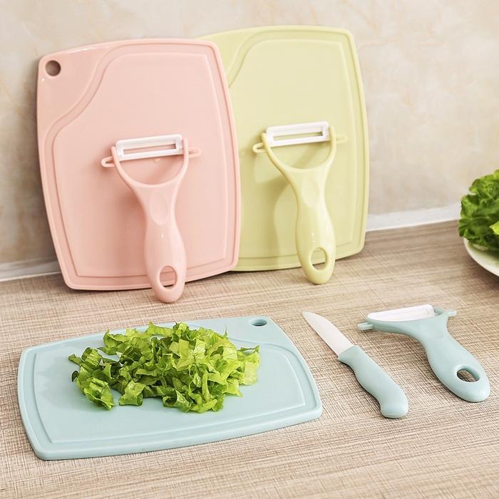 ALT - Pisau Talenan Set 3in1 Pengupas Buah Peeler Stainless Steel Fruit Knife MINI