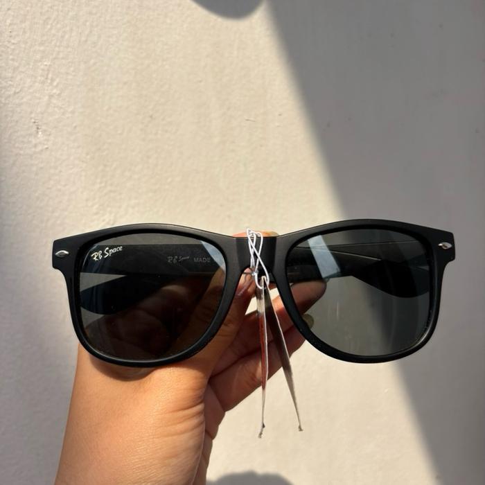 Doff wayfarer dark grey deep green black sunglasses anti uv unisex square kacamata hitam pria elegan