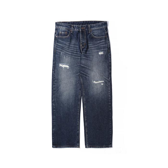 The Don'S House Arteesan Ackburn Ripped - Celana Panjang Jeans Washing Loose Fit Pria Wanita Casual 