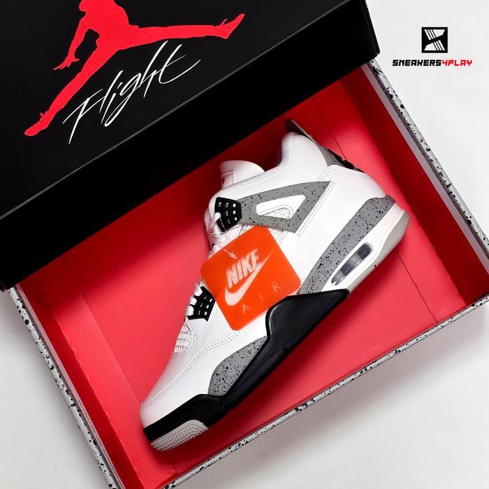 sale Air Jordan 4 Retro White Cement 2025 100% Authentic