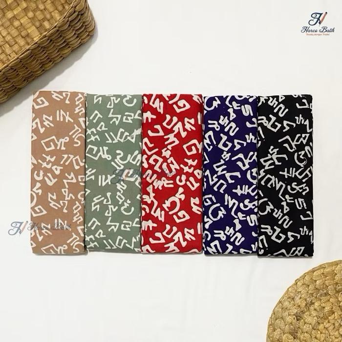Kain Batik Cap Handmade - Motif Aksara Sunda
