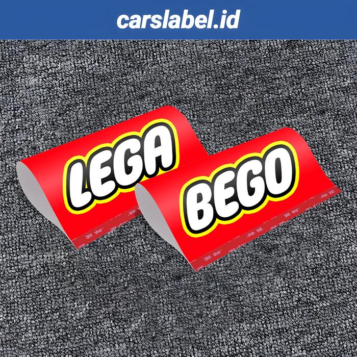 BEGO - Label Tag Mobil - Variasi Penutup Pintu Bagasi - Hiasan Stiker Lego Mobil Viral
