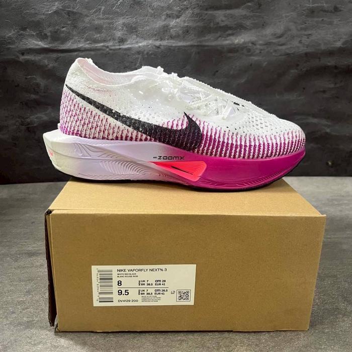 Sepatu SoleMate Nike ZoomX Vaporfly Next% 3 White Vivid  ‎Purple