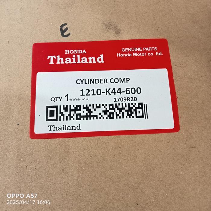 THAILAND BORING KIT K44 HONDA BEAT FI ESP ORIGINAL HONDA THAILAND BORING ASSY/BLOK SEHER PLUS PISTON
