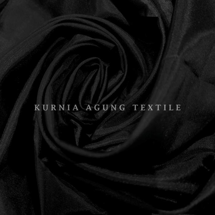 TERBARU Kain Warna Hitam Polos Satin England Soft Tile Brokat Glitter Organza Organdi Kain tile Glit