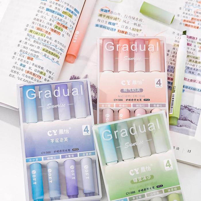 1 Set Stabilo Warna Highlighter Graduasi Stabilo Pastel Stationery