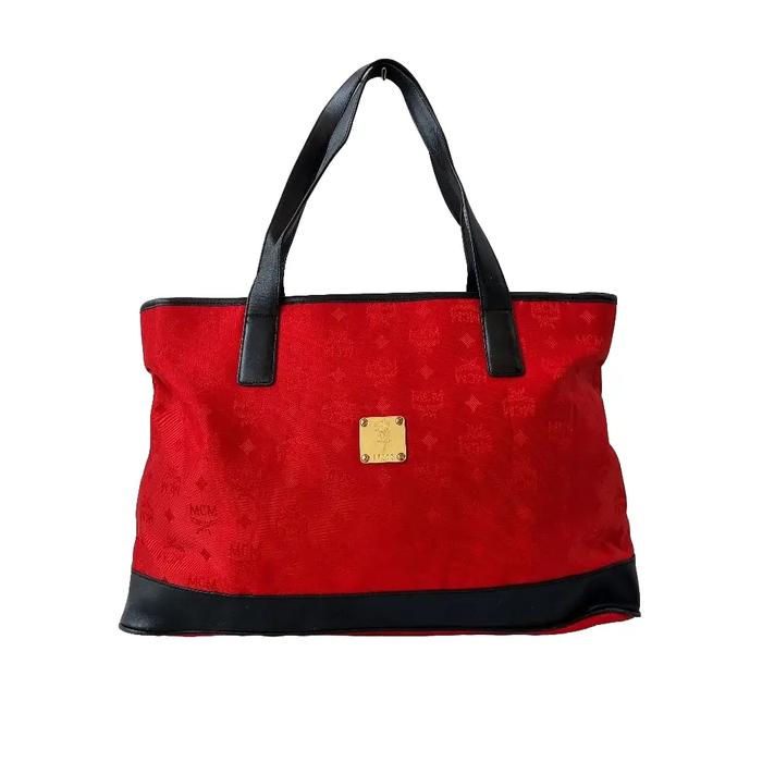TAS TOTE MCM WANITA SECOND BRANDED MERAH / TAS TENTENG WANITA MCM WANITA
