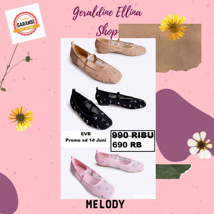Sepatu flat shoes wanita seri MELODY EVB SALE original 100%