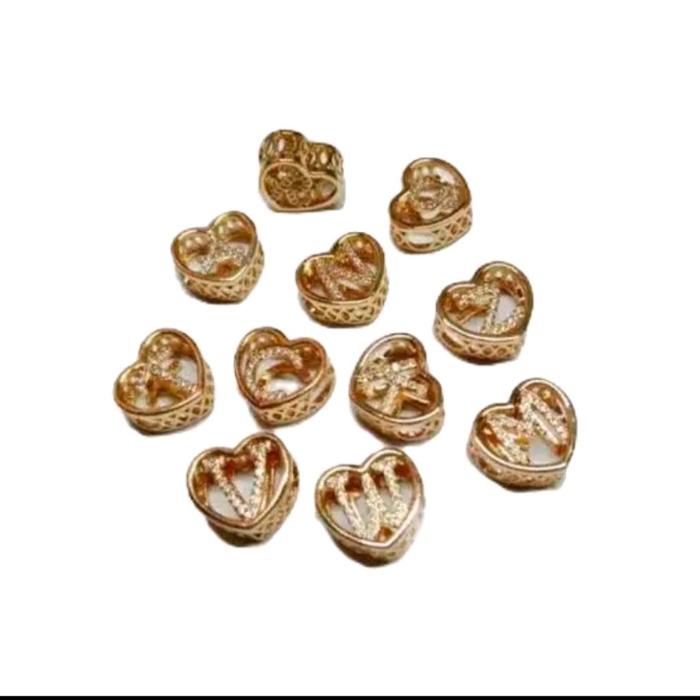 Liontin Huruf Love Liontin Inisial Huruf Perhiasan Emas