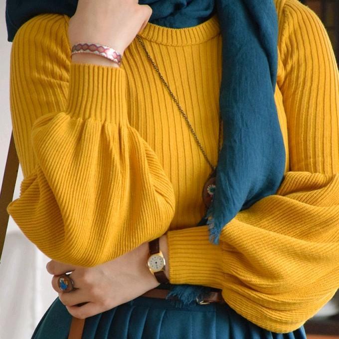 outfit rajut ala pinterest/ootd hijab