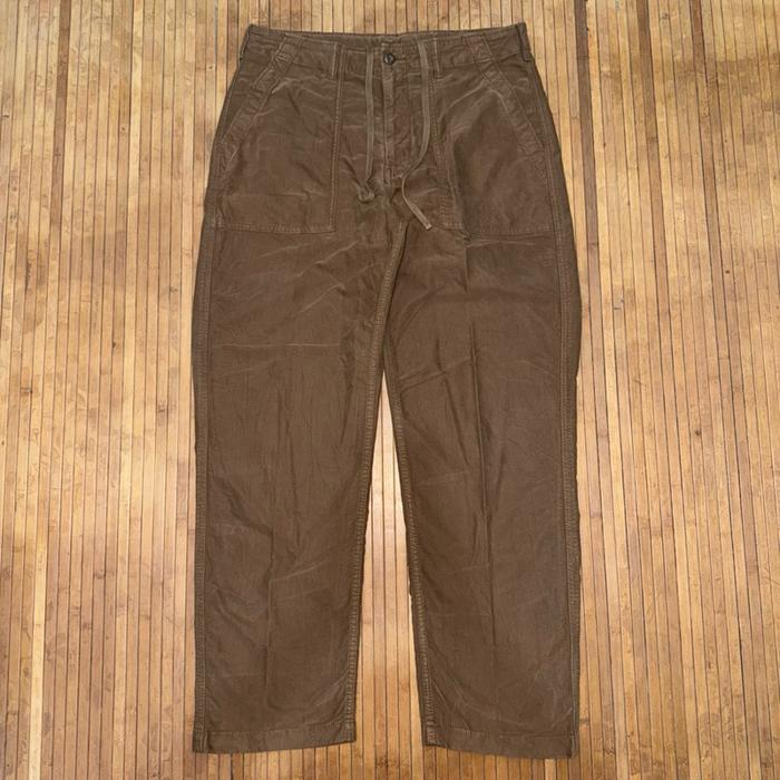 UNIQLO DARK BROWN WIDE LEG CARPENTER FATIGUE PANTS