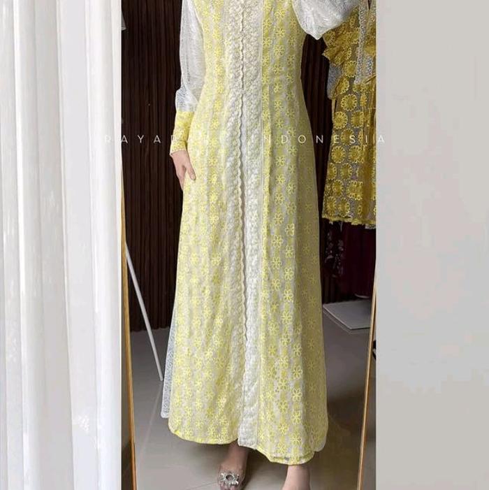 Renjana Dress Series Rayapari Indonesia Muslim Wanita Cardigan Outer Baju Rayon Kardigan