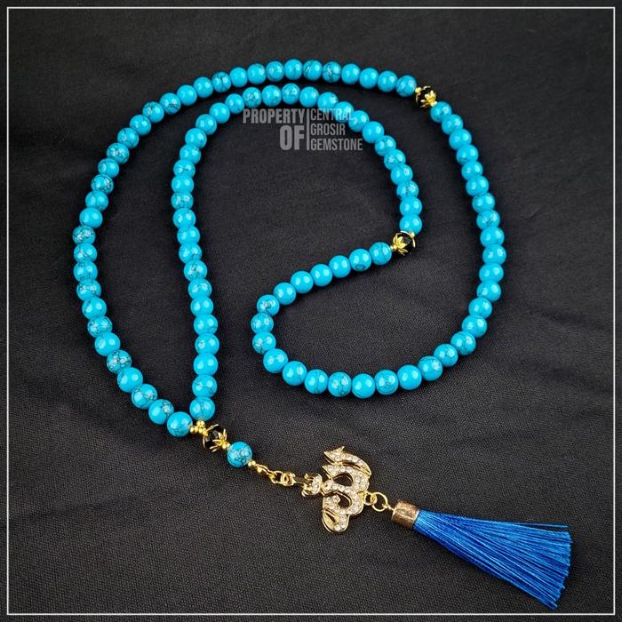 Tasbih 99 Butir Batu Pirus Biru Tasbeh Jokowi Habib Lutfi Turquoise