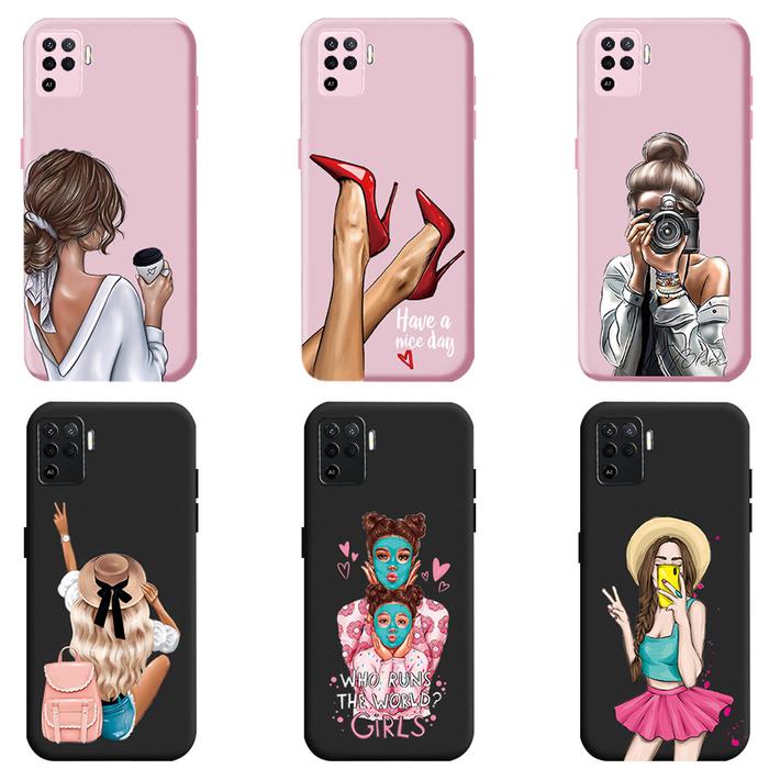 Cute Silicone Case For Oppo Reno 5 Lite Reno5 F Case Soft Cover For
