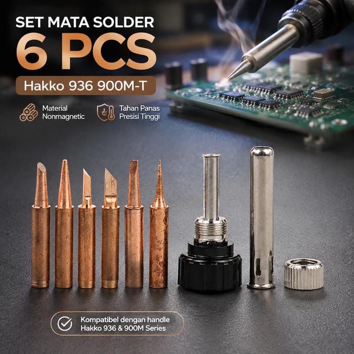 Masogi Mall - Mata Solder Hakko | Solder Tip 900M | Set Ujung Solder