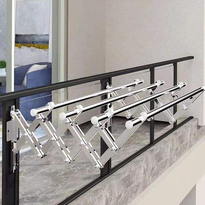 Jemuran Dinding lipat Stainless Jemuran Baju Dinding 200cm Jemuran Pakaian Dinding
