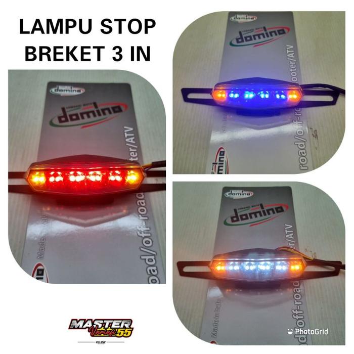 LAMPU STOP BREKET 3 IN l LAMPU BREKET VARIASI STOP LAMP BELAKANG PLUS SEN MODEL KLX PNP KLX RX KING 