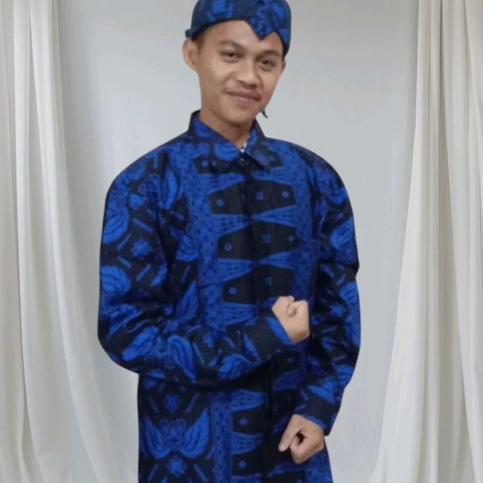Kemeja Pria Motif batik Baduy Banten Katun