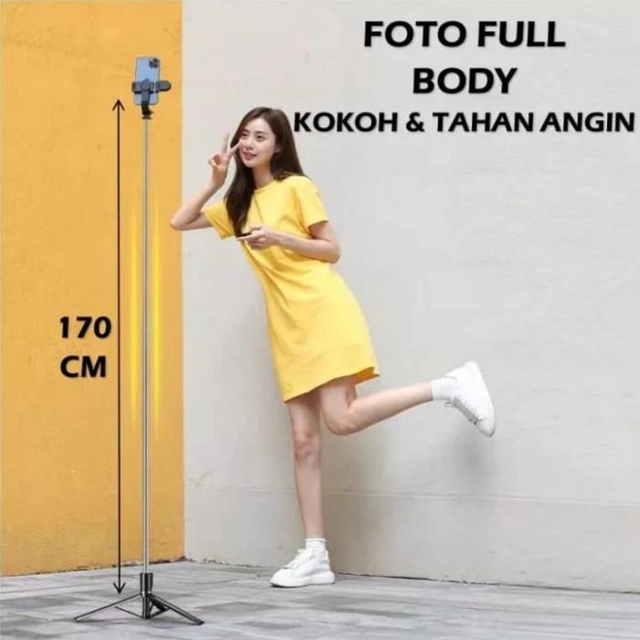 L16 Tripod Bluetooth Remote Selfie Sticks Tongsis Tripod Bluetooth
