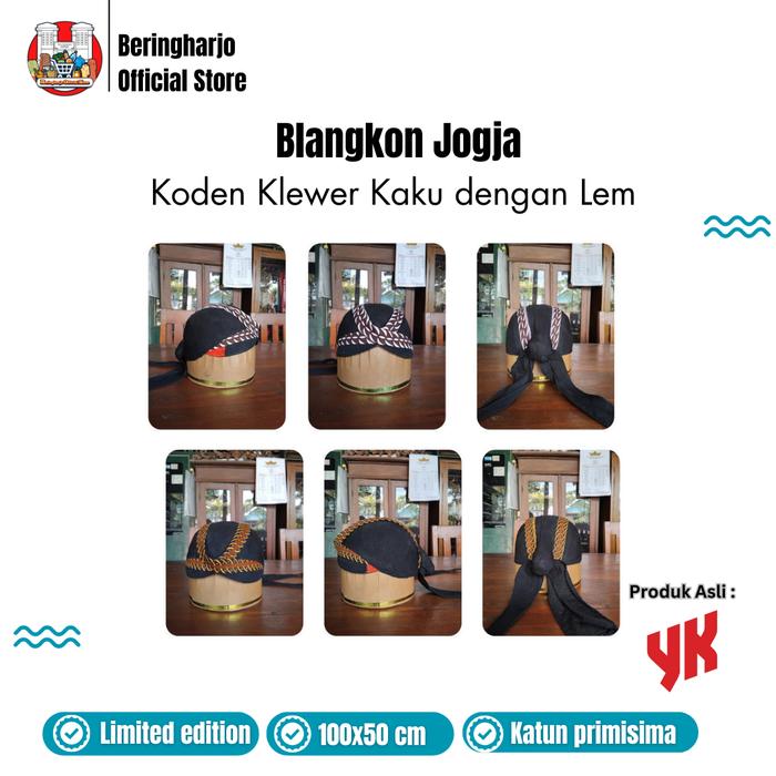 Blangkon Jogja Koden Klewer Kaku dengan Lem Premium