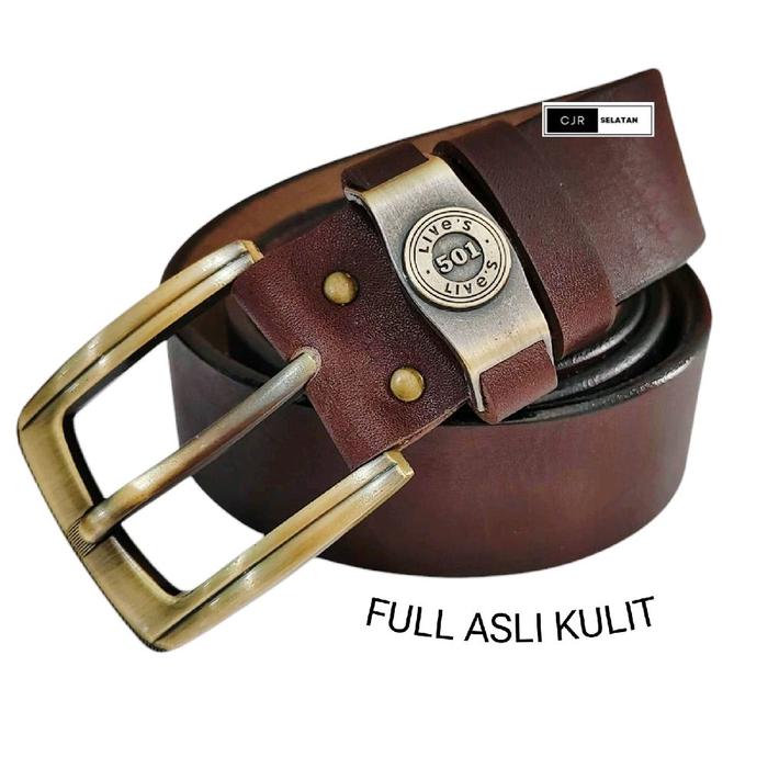 Ikat pinggang cowok sabuk kulit pria magetan asli